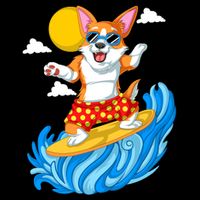 Corgi Surfing Bag