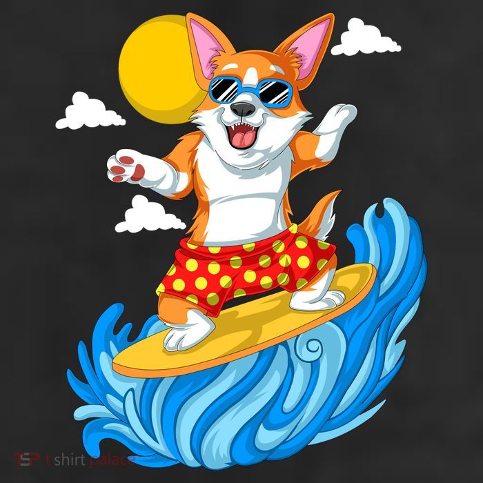 Corgi Surfing 25L Jumbo Tote