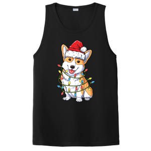 Corgi Santa Christmas Tree Lights Xmas Funny Gift Gift PosiCharge Competitor Tank