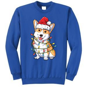 Corgi Santa Christmas Tree Lights Xmas Funny Gift Gift Tall Sweatshirt