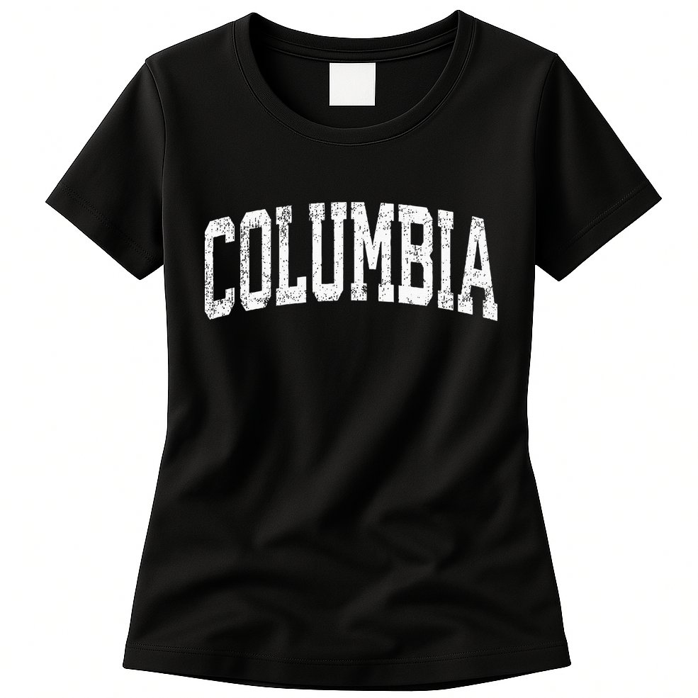 Columbia South Carolina SC Vintage Athletic Sports Womens T-Shirt