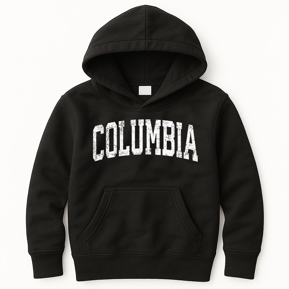 Columbia South Carolina SC Vintage Athletic Sports Kids Hoodie
