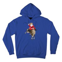 Cowboy Santa Claus Riding A Horse Christmas Cowboy Hoodie