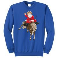 Cowboy Santa Claus Riding A Horse Christmas Cowboy Sweatshirt