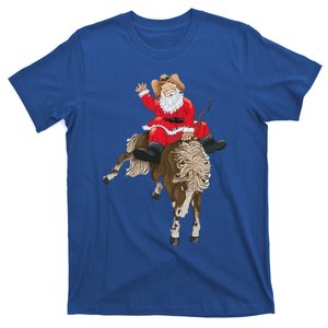 Cowboy Santa Claus Riding A Horse Christmas Cowboy T-Shirt