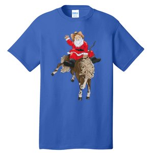 Cowboy Santa Claus Riding A Horse Christmas Cowboy Tall T-Shirt