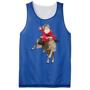 Cowboy Santa Claus Riding A Horse Christmas Cowboy Mesh Reversible Basketball Jersey Tank