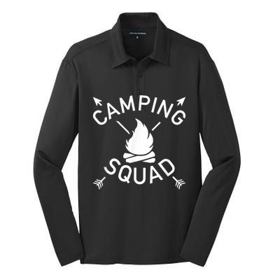 Camping Squad Silk Touch Performance Long Sleeve Polo