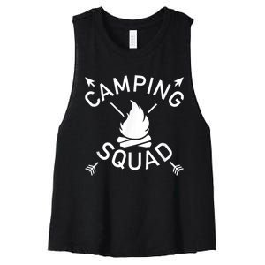 Camping Squad Women's Racerback Cropped Tank