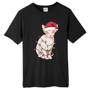 Christmas Sphynx Cat Tall Fusion ChromaSoft Performance T-Shirt