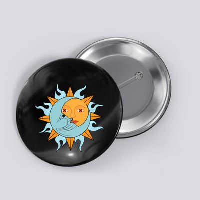 Cute Sun Cute Moon Half Son Half Moon Valentines Gift Button