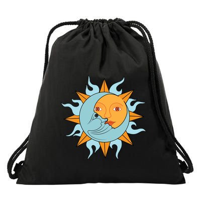 Cute Sun Cute Moon Half Son Half Moon Valentines Gift Drawstring Bag