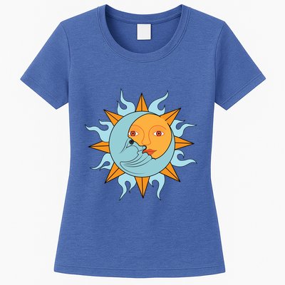 Cute Sun Cute Moon Half Son Half Moon Valentines Gift Womens T-Shirt
