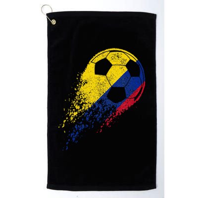 Colombia Soccer Colombian Flag Pride Soccer Player Platinum Collection Golf Towel