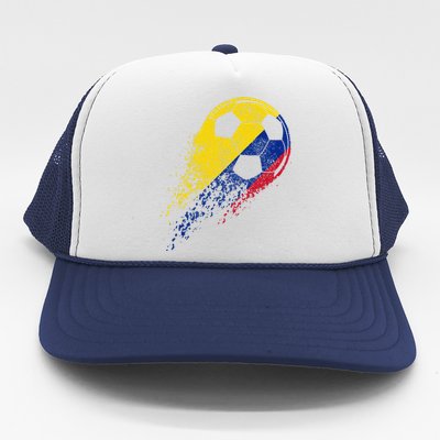 Colombia Soccer Colombian Flag Pride Soccer Player Trucker Hat