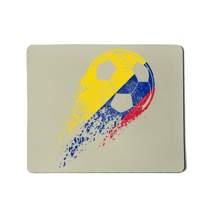 Colombia Soccer Colombian Flag Pride Soccer Player Mousepad