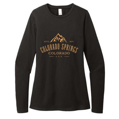 Colorado Springs Colorado Awesome Mountain Design Souvenir Womens CVC Long Sleeve Shirt