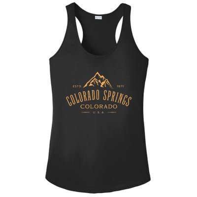 Colorado Springs Colorado Awesome Mountain Design Souvenir Ladies PosiCharge Competitor Racerback Tank