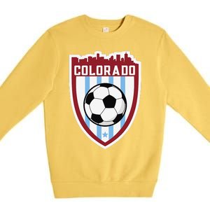 Colorado Soccer City Skyline Futbol Club Match Day Fan Premium Crewneck Sweatshirt