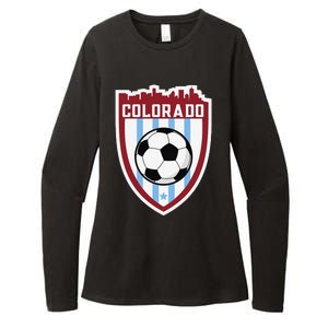 Colorado Soccer City Skyline Futbol Club Match Day Fan Womens CVC Long Sleeve Shirt