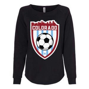 Colorado Soccer City Skyline Futbol Club Match Day Fan Womens California Wash Sweatshirt