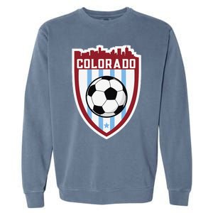 Colorado Soccer City Skyline Futbol Club Match Day Fan Garment-Dyed Sweatshirt