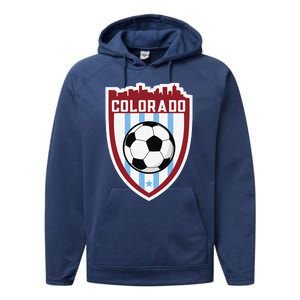 Colorado Soccer City Skyline Futbol Club Match Day Fan Performance Fleece Hoodie