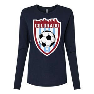 Colorado Soccer City Skyline Futbol Club Match Day Fan Womens Cotton Relaxed Long Sleeve T-Shirt