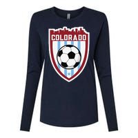 Colorado Soccer City Skyline Futbol Club Match Day Fan Womens Cotton Relaxed Long Sleeve T-Shirt