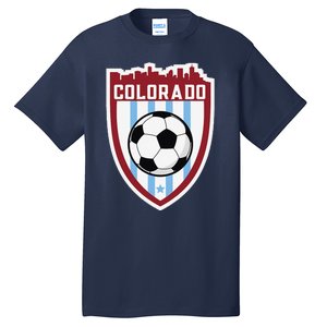 Colorado Soccer City Skyline Futbol Club Match Day Fan Tall T-Shirt