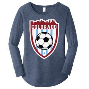 Colorado Soccer City Skyline Futbol Club Match Day Fan Women's Perfect Tri Tunic Long Sleeve Shirt