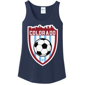 Colorado Soccer City Skyline Futbol Club Match Day Fan Ladies Essential Tank