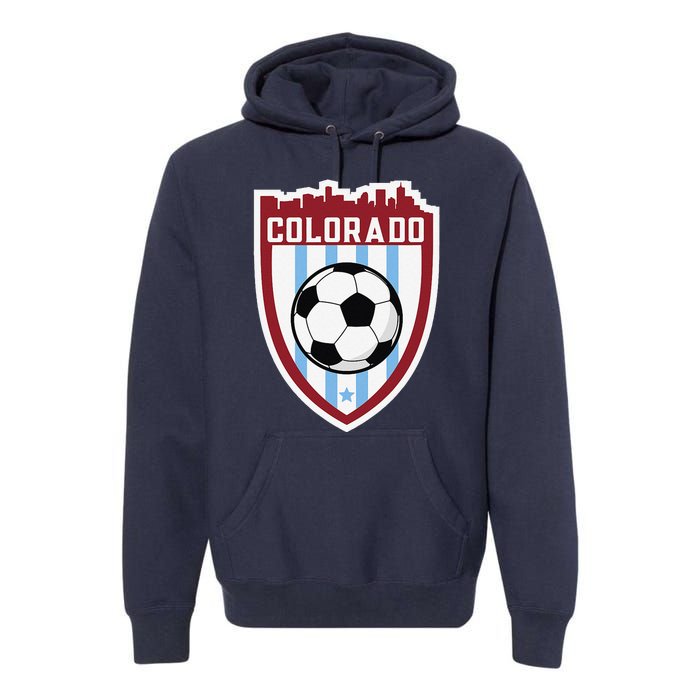 Colorado Soccer City Skyline Futbol Club Match Day Fan Premium Hoodie