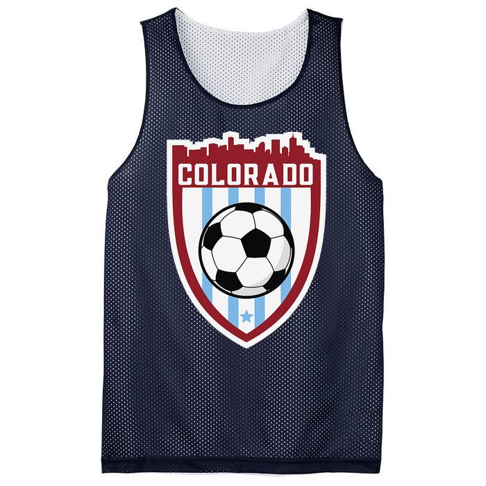 Colorado Soccer City Skyline Futbol Club Match Day Fan Mesh Reversible Basketball Jersey Tank