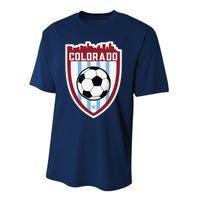 Colorado Soccer City Skyline Futbol Club Match Day Fan Performance Sprint T-Shirt