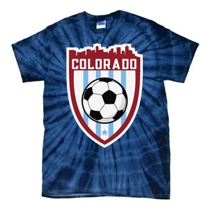 Colorado Soccer City Skyline Futbol Club Match Day Fan Tie-Dye T-Shirt