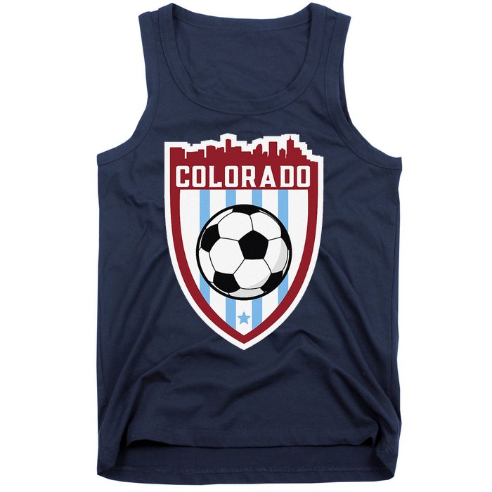 Colorado Soccer City Skyline Futbol Club Match Day Fan Tank Top