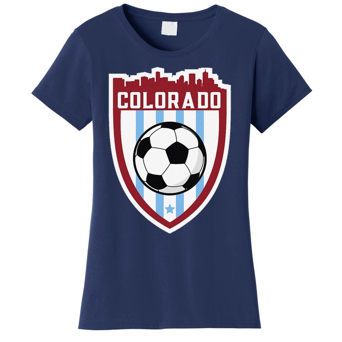 Colorado Soccer City Skyline Futbol Club Match Day Fan Women's T-Shirt