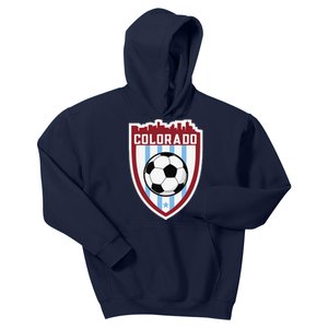 Colorado Soccer City Skyline Futbol Club Match Day Fan Kids Hoodie