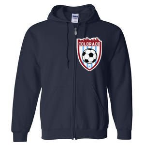 Colorado Soccer City Skyline Futbol Club Match Day Fan Full Zip Hoodie