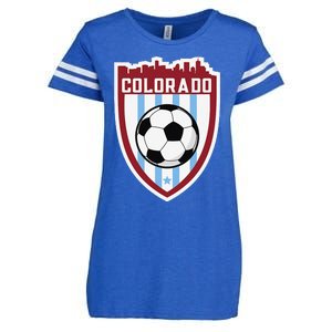 Colorado Soccer City Skyline Futbol Club Match Day Fan Enza Ladies Jersey Football T-Shirt