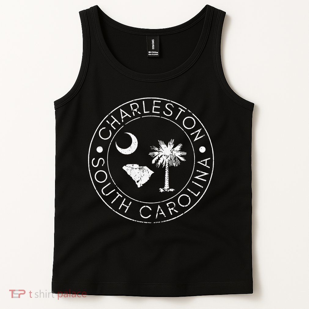 Charleston South Carolina Flag State Map SC Home Vintage Tank Top