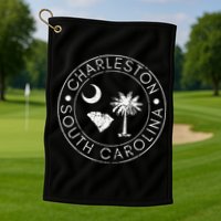 Charleston South Carolina Flag State Map SC Home Vintage Golf Towel