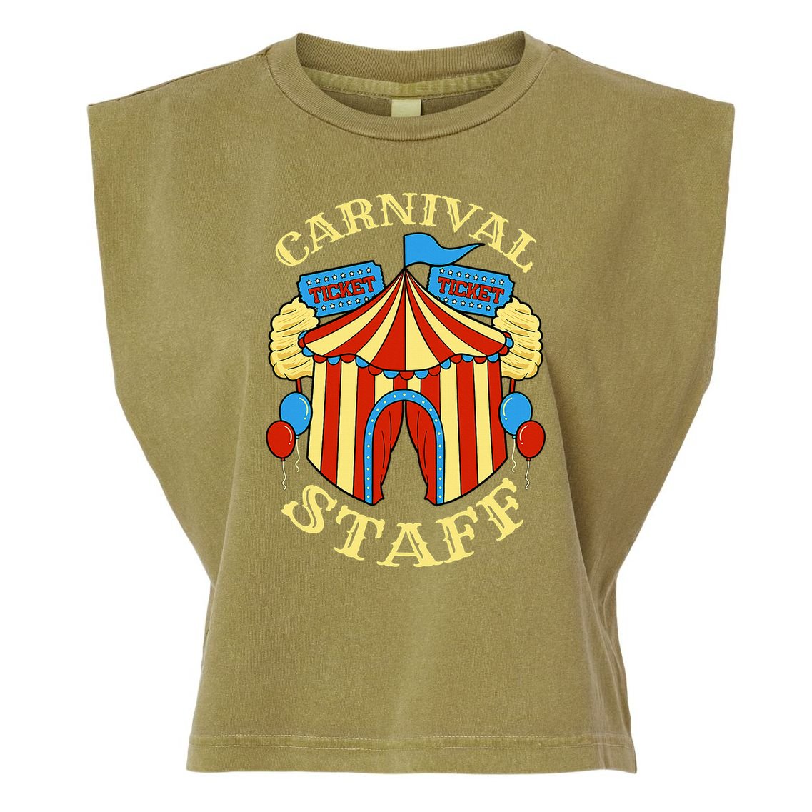 Carnival Staff Circus Event Security Ringmaster Lover Gift Garment-Dyed Women's Muscle Tee