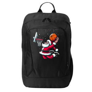 Christmas Santa Claus Dunking A Basketball Great Gift City Backpack