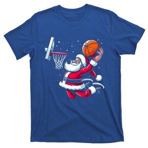 Christmas Santa Claus Dunking A Basketball Great Gift T-Shirt