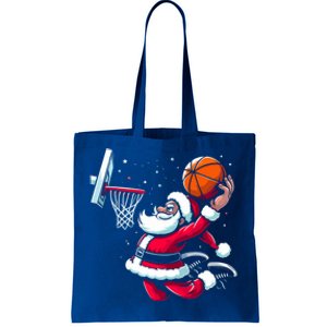 Christmas Santa Claus Dunking A Basketball Great Gift Tote Bag