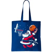 Christmas Santa Claus Dunking A Basketball Great Gift Tote Bag