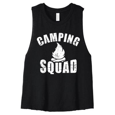 Camping Squad Women's Racerback Cropped Tank