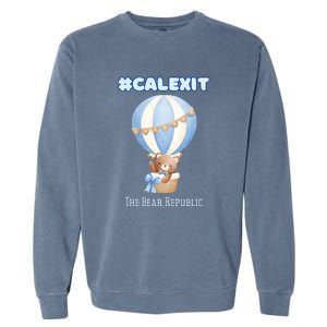 California Secession Calexit Bear Republic Garment-Dyed Sweatshirt